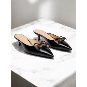 NWT Coach CAS59 Runway Leather Mule With Cherries Size 9.5B